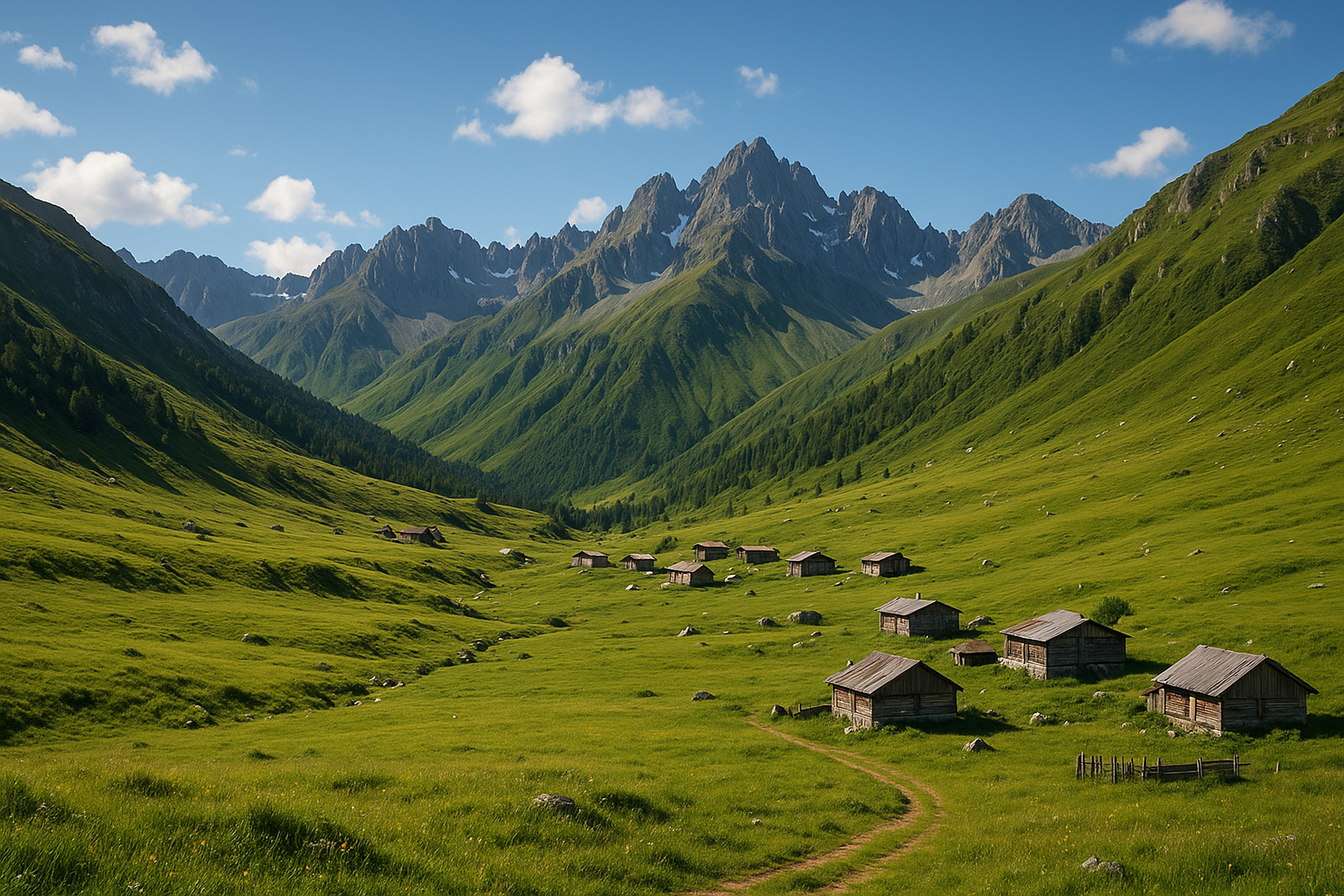 Kaçkar Dağları ve yayla manzarası